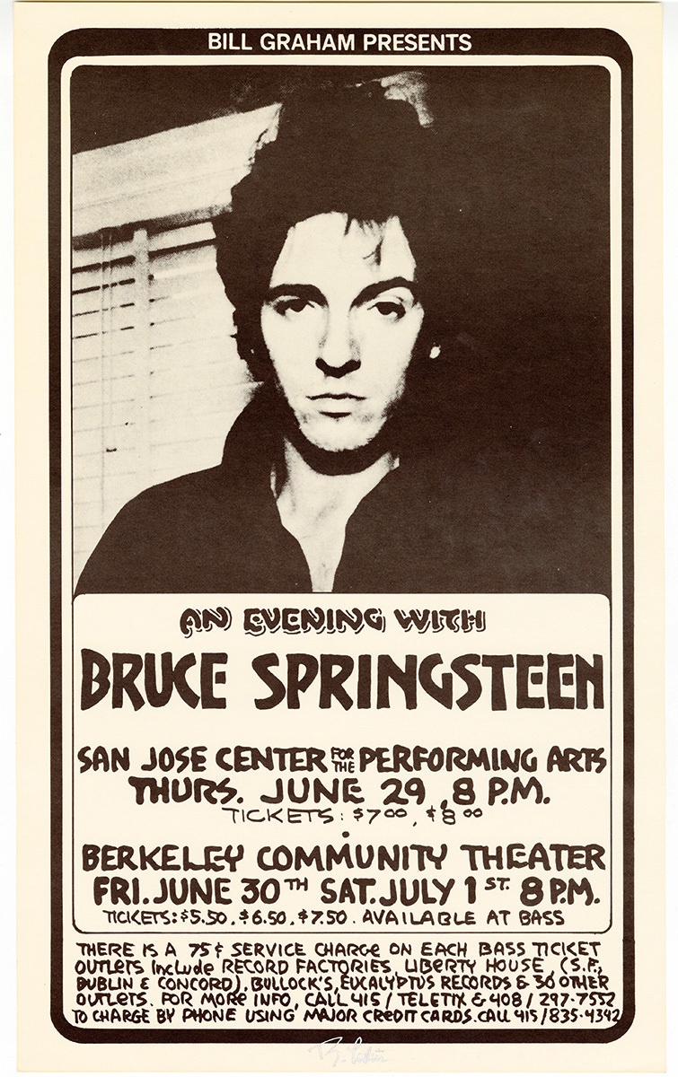 Jun 30, 1978 Bruce Springsteen at Berkeley Community Theatre San