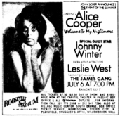 Alice Cooper / Johnny Winter / Leslie West / James Gang on Jul 6, 1975 [232-small]