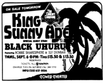 King Sunny Ade / black uhuru on Sep 6, 1984 [585-small]