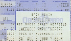 Metallica  / Corrosion Of Conformity on Aug 5, 2000 [624-small]