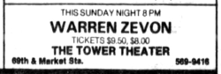 Warren Zevon on Oct 10, 1982 [869-small]