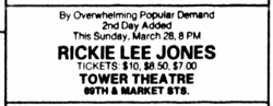 Rickie Lee Jones on Mar 28, 1982 [355-small]
