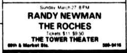 Randy Newman / The Roches on Mar 27, 1983 [405-small]