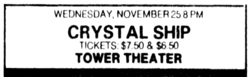 Crystal Ship on Nov 25, 1981 [424-small]