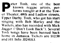 Peter Tosh / Dennis Brown on Jul 7, 1983 [465-small]