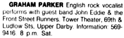 Graham Parker / John Eddie & The Front Street Runners on Oct 8, 1983 [479-small]