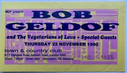 Bob Geldof & The Vegetarians of Love on Nov 22, 1990 [980-small]