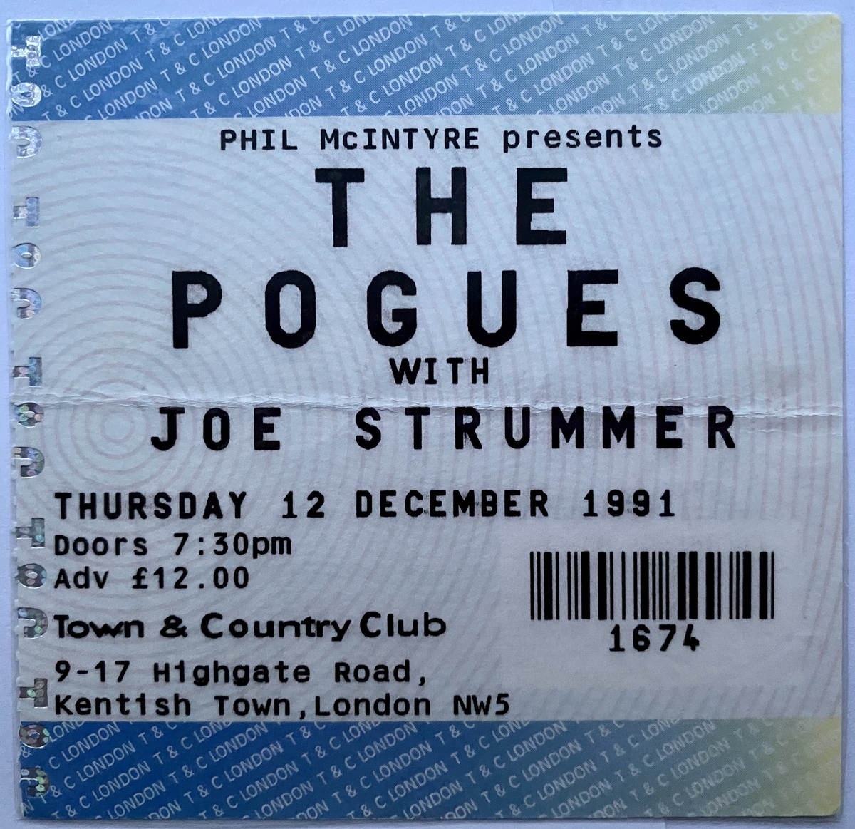the pogues tour 1991