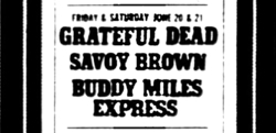 Grateful Dead / savoy brown / Buddy Miles Express on Jun 20, 1969 [127-small]