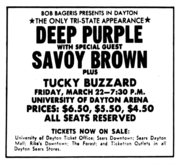 Deep Purple / savoy brown / Tucky Buzzard on Mar 22, 1974 [179-small]