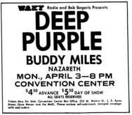 Deep Purple / Nazareth / Buddy Miles on Apr 3, 1972 [288-small]