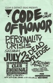 Code of Honor / Personality Crisis / Straw Dogs on Jul 23, 1983 [310-small]