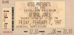 tags: George Jones, Wichita, Kansas, United States, Ticket, The Cotillion - George Jones on Feb 7, 1997 [375-small]