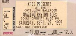 tags: Amazing Rhythm Aces, Wichita, Kansas, United States, Ticket, The Cotillion - Amazing Rhythm Aces on Sep 27, 1997 [378-small]