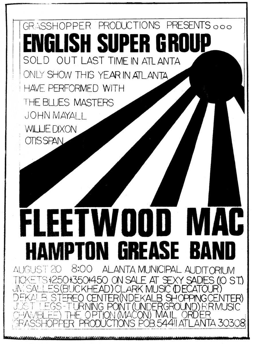 Fleetwood Mac's 1970 Concert & Tour History Concert Archives
