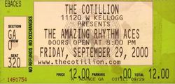 tags: Amazing Rhythym Aces, Wichita, Kansas, United States, Ticket, The Cotillion - Amazing Rhythym Aces on Sep 29, 2000 [473-small]