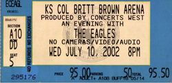tags: Eagles, Wichita, Kansas, United States, Ticket, Kansas Coliseum - The Eagles on Jul 10, 2002 [883-small]