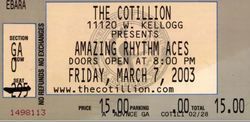 tags: Amazing Rhythm Aces, Wichita, Kansas, United States, Ticket - Amazing Rhythm Aces on Mar 7, 2003 [120-small]