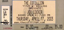 tags: Joe Cocker, Wichita, Kansas, United States, Ticket, The Cotillion - Joe Cocker on Apr 17, 2003 [121-small]