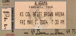 tags: Alabama, Wichita, Kansas, United States, Ticket, Kansas Coliseum - Alabama on May 7, 2004 [154-small]