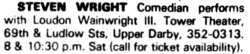 Steven Wright / Loudon Wainwright III on Feb 8, 1986 [242-small]