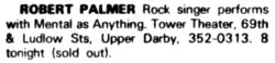 Robert Palmer / Mental as Anything on Apr 18, 1986 [245-small]