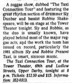 Sly Dunbar / Robbie Shakespeare on Sep 19, 1986 [282-small]