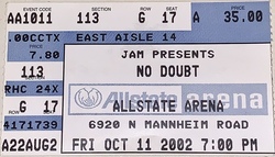 No Doubt / The Distillers on Oct 11, 2002 [525-small]