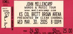 tags: John Mellencamp, Wichita, Kansas, United States, Ticket, Kansas Coliseum - John Mellencamp on Mar 30, 2005 [604-small]