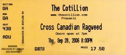 tags: Cross Canadian Ragweed, Wichita, Kansas, United States, Ticket, The Cotillion - Cross Canadian Ragweed on Sep 28, 2006 [625-small]