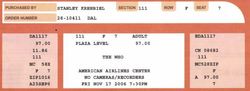 tags: The Who, Dallas, Texas, United States, Ticket, American Airlines Center - The Who / Chrissie Hynde / The Pretenders on Nov 17, 2006 [634-small]