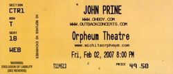 tags: John Prine, Wichita, Kansas, United States, Ticket, The Orpheum - John Prine on Feb 2, 2007 [679-small]