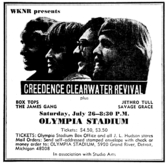 Creedence Clearwater Revival / The Box Tops / James Gang / Jethro Tull / savage grace on Jul 26, 1969 [980-small]