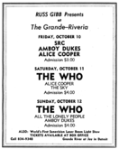 The Who / The Amboy Dukes / All The Lonely People on Oct 12, 1969 [989-small]