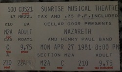 Nazareth / Henry Paul Band on Apr 27, 1981 [058-small]
