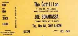 tags: Joe Bonamassa, Wichita, Kansas, United States, Ticket, The Cotillion - Joe Bonamassa on Nov 8, 2007 [090-small]