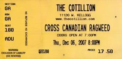 tags: Cross Canadian Ragweed, Wichita, Kansas, United States, Ticket, The Cotillion - Cross Canadian Ragweed / Stoney Larue on Dec 6, 2007 [091-small]