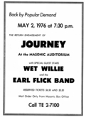 Journey / Wet Willie / Earl Flick Band on May 2, 1976 [145-small]