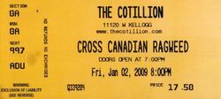 tags: Cross Canadian Ragweed, Wichita, Kansas, United States, Ticket, The Cotillion - Cross Canadian Ragweed on Jan 2, 2009 [190-small]