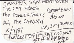 Camper Van Beethoven / The Cat Heads / The Donner Party on Oct 9, 1987 [326-small]