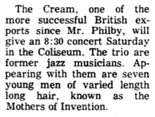 Cream / The Mothers Of Invention / Frank Zappa on Apr 27, 1968 [450-small]
