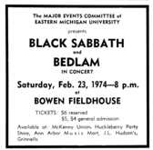 Black Sabbath / bedlam on Feb 23, 1974 [478-small]