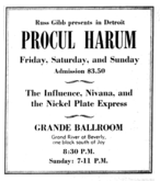 Procol Harum / The Influence / The Nickel Plate Express / Nirvana (England) on May 17, 1968 [586-small]