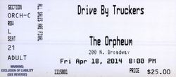 tags: Drive-By Truckers, Wichita, Kansas, United States, Ticket, The Orpheum - Drive by Truckers on Apr 18, 2014 [404-small]