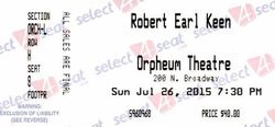 tags: Robert Earl Keen, Wichita, Kansas, United States, Ticket, The Orpheum - Robert Earl Keen on Jul 26, 2015 [553-small]