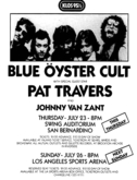Blue Oyster Cult / Pat Travers / Johnny Van Zant on Jul 23, 1981 [829-small]
