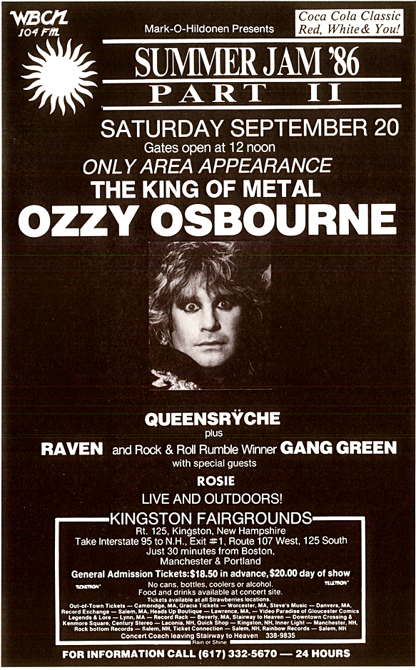 ozzy osbourne kingston nh