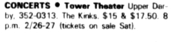 The Kinks / John Eddie on Feb 26, 1987 [944-small]