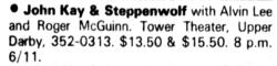 Steppenwolf / Alvin Lee / Roger Mcguinn on Jun 11, 1987 [959-small]