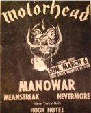 Motörhead / Manowar / Meanstreak / Nevermore on Mar 6, 1988 [394-small]